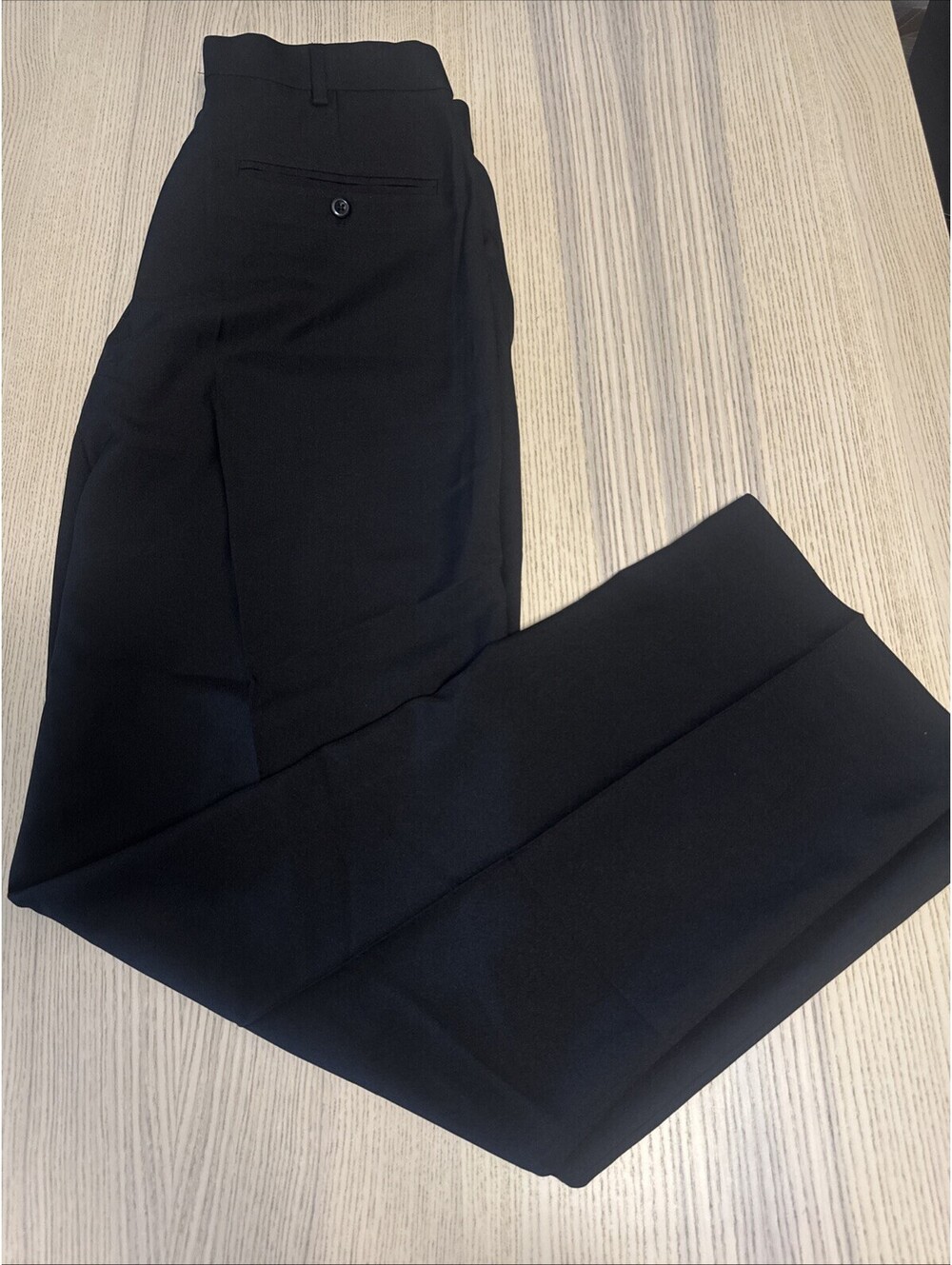 Covington Mens Black Dress Pants 38x32 Slacks Trousers Flat Front Business